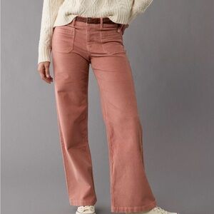 🆕 American Eagle Pink Corduroy Wide-Leg Pant